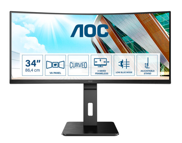 AOC P2 CU34P2A LED display 86,4 cm (34") 3440 x 1440 Pixel Quad HD Schwarz