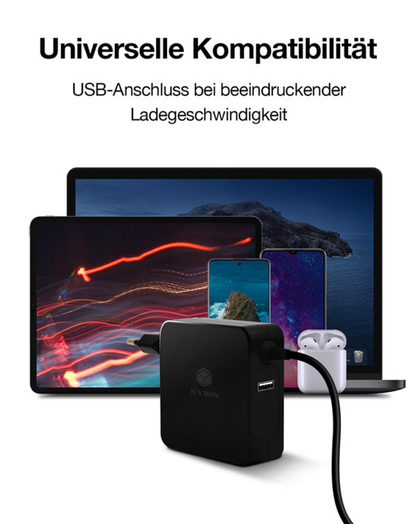 ICY BOX IB-PS101-PD Laptop, Smartphone, Tablets Schwarz AC Drinnen - Image 6