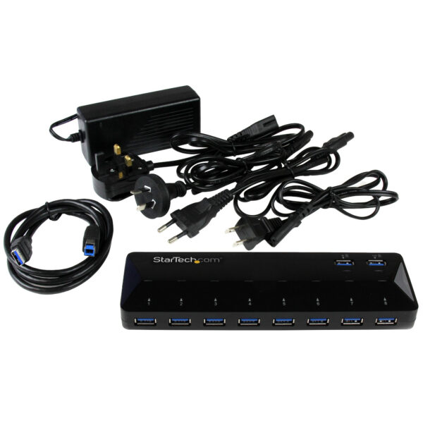 StarTech.com 10 Port USB 3.0 Hub mit Lade- und Sync Port - 5Gbps - 2 x 1,5A Ports - Image 4