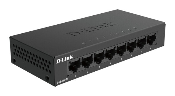 D-Link DGS-108GL Unmanaged Gigabit Ethernet (10/100/1000) Schwarz - Image 2