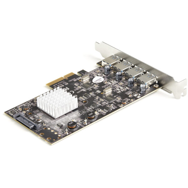 StarTech.com USB PCIe Adapter mit 4 Anschlüssen - 10 Gbit/s USB 3.2 Gen 2 Typ-A PCI Express Erweiterungskarte mit 2 Controllern - 4x USB-A - USB-PCIe-Schnittstellenkarte - Windows/Mac/Linux - Image 2