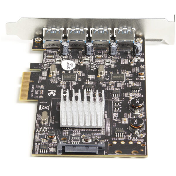 StarTech.com USB PCIe Adapter mit 4 Anschlüssen - 10 Gbit/s USB 3.2 Gen 2 Typ-A PCI Express Erweiterungskarte mit 2 Controllern - 4x USB-A - USB-PCIe-Schnittstellenkarte - Windows/Mac/Linux - Image 3