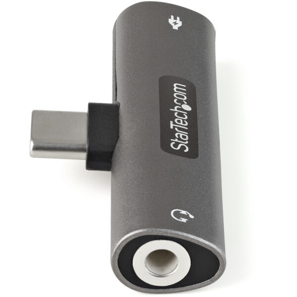 StarTech.com USB-C Audio- & Ladeadapter - USB-C Audio Adapter mit 3,5mm-TRRS-Kopfhörer-/Headset-Buchse und 60W USB-Typ-C Power-Delivery-Pass-Through-Ladegerät - für USB-C-Telefon/Tablet/Laptop - Image 3