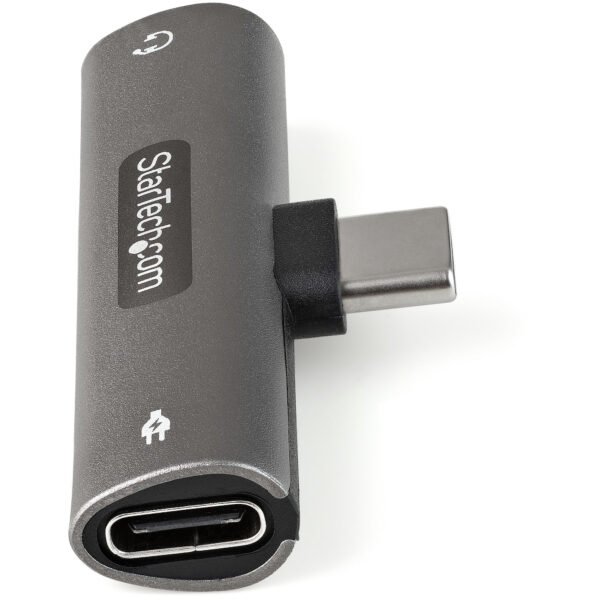 StarTech.com USB-C Audio- & Ladeadapter - USB-C Audio Adapter mit 3,5mm-TRRS-Kopfhörer-/Headset-Buchse und 60W USB-Typ-C Power-Delivery-Pass-Through-Ladegerät - für USB-C-Telefon/Tablet/Laptop - Image 4