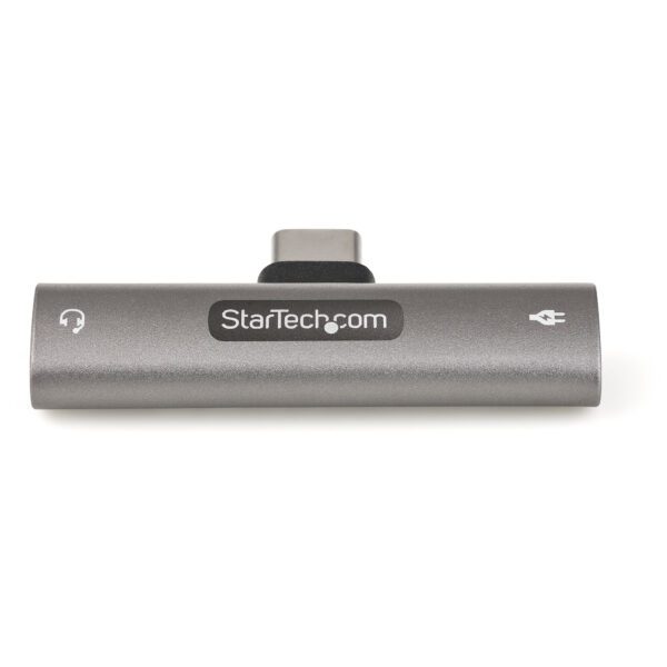 StarTech.com USB-C Audio- & Ladeadapter - USB-C Audio Adapter mit 3,5mm-TRRS-Kopfhörer-/Headset-Buchse und 60W USB-Typ-C Power-Delivery-Pass-Through-Ladegerät - für USB-C-Telefon/Tablet/Laptop - Image 2