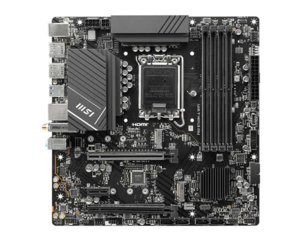 MSI PRO B760M-A WIFI Motherboard Intel B760 LGA 1700 micro ATX - Image 2