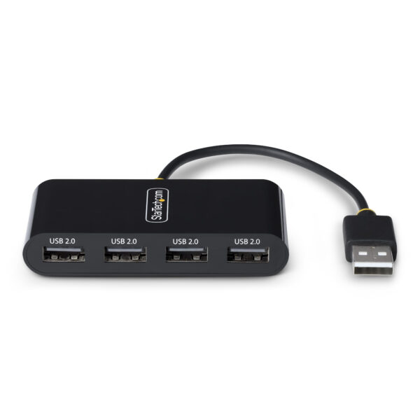 StarTech.com 4-Port USB 2.0 Hub, USB Busbetrieben, Mini USB Hub für Reisen, Multi USB Adapter/Verteiler, Tragbarer USB Splitter, 480Mbps, Überstromschutz (OCP) - Image 3