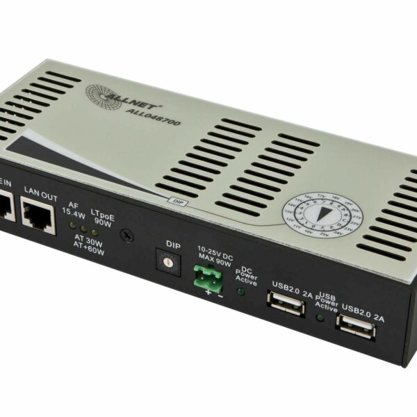 ALLNET ALL048700 / Splitter HPoE 90W 10-25V 2x USB 2.0 je 10