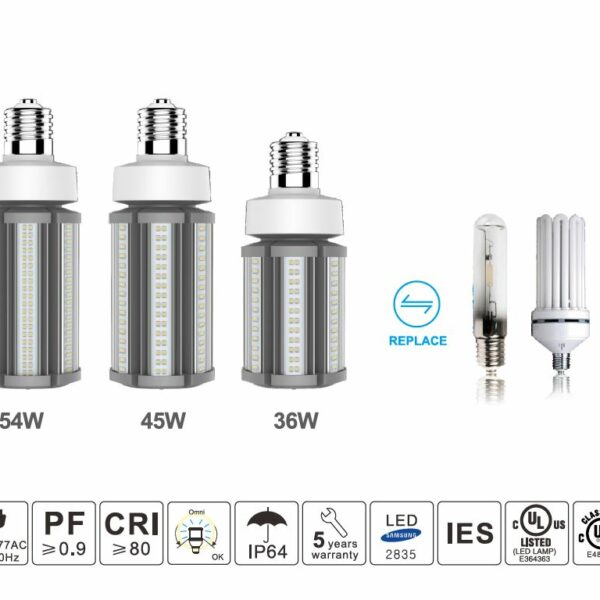 Synergy 21 LED HID Corn Retrofit E40 360° 63W nw mit ii