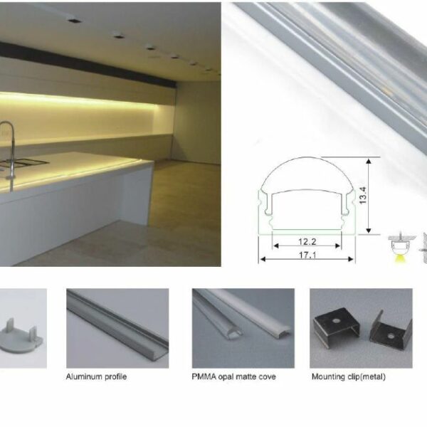 Synergy 21 LED U-Profil 200cm, ALU002-RL in weiss