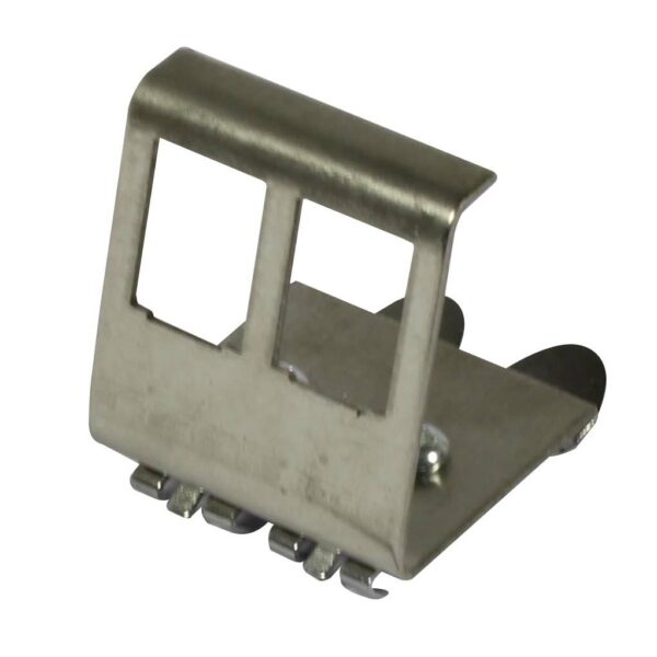 Dosen TP,DIN-Rail(Hutschiene), CAT6A, 2-fach, Keystone Modul Slim-line/Short mit Staubschutzklappe, Metall, Synergy 21,