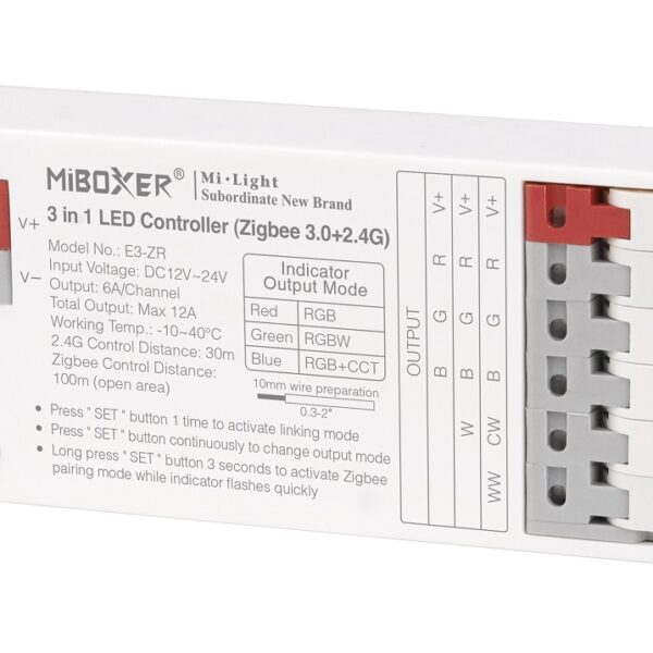 Synergy 21 LED Controller 3in1 RGB-WW (RGB/RGBW/RGB-CCT) Zigbee3.0/2.4G *Milight/Miboxer*