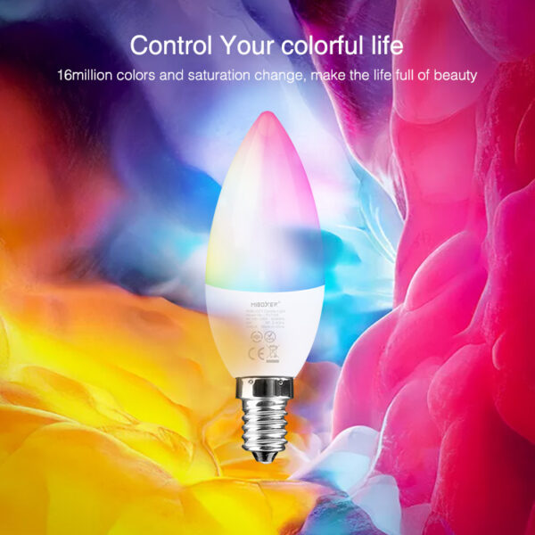 Synergy 21 LED Retrofit E14 4W RGB-WW (RGB-CCT) Candle Light *Milight/Miboxer*