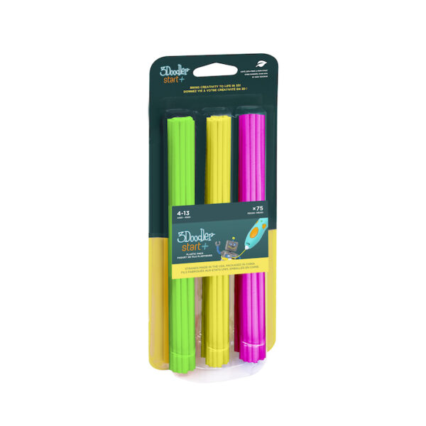 3Doodler Filament / Start+ / 75 / neonpink, neongelb, neongrün / „Neon Glow“