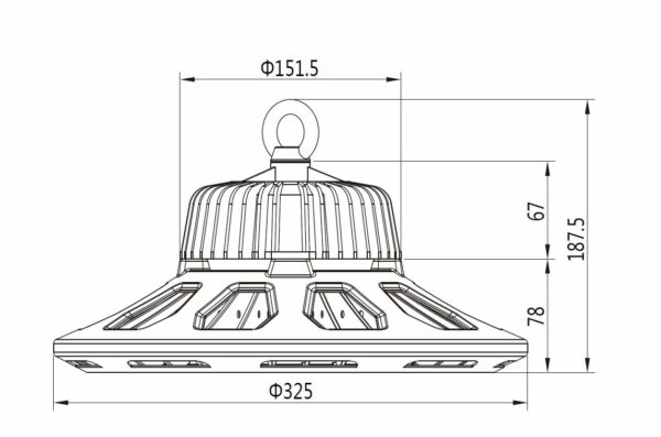 Synergy 21 LED Spot Pendelleuchte UFO 150W für Industrie/Lag - Image 7