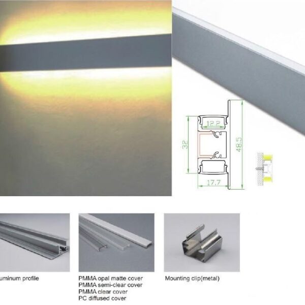 Synergy 21 LED U-Profil 200cm, ALU050