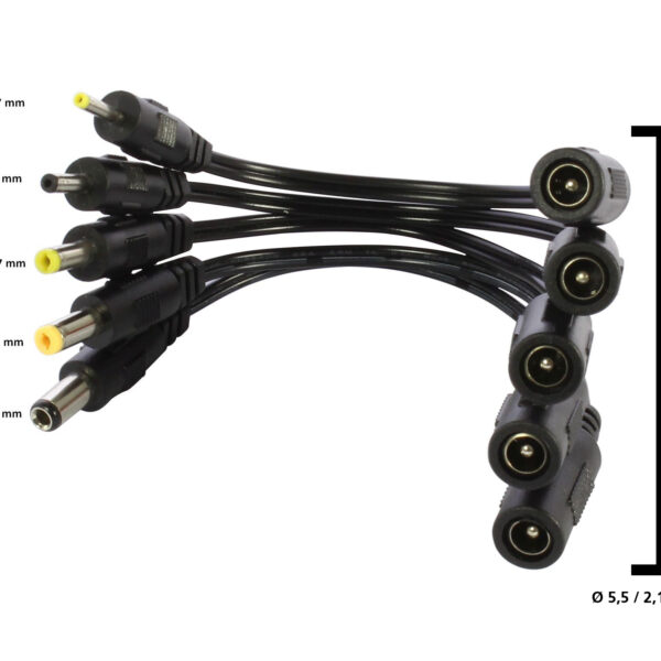 ALLNET Ersatznetzteil zbh. Hohlbuchse -> Hohlstecker Adapter 5,5/2,1mm -> 5,5/2,5mm