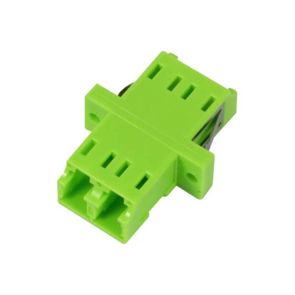 LWL-Kupplung, LC-Buchse/LC-Buchse, 50/125u Multimode OM5, lime Green, duplex, PVC, mit Flansch, Synergy 21,