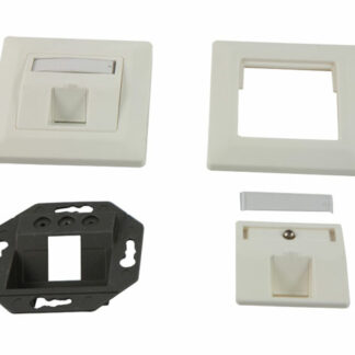 Dosen TP, AP,1-fach, CAT6A, Keystone, Reinweiss, Synergy 21,