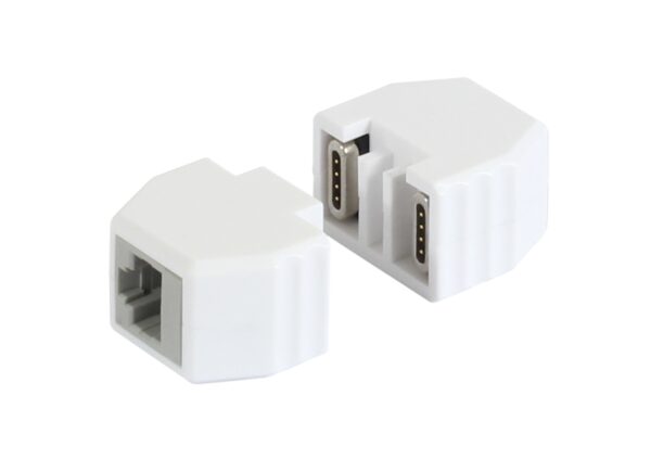 TP-TP Kupplung,CAT6A,Buchse,1:1 ,8-pol., RJ45, magnetische Sicherungskupplung 50er Bulk Set, Abwurfbuchse, PoE fähig, bis zu 10GBit - ALL-RJ45-Magnet-50erBulk - Image 4