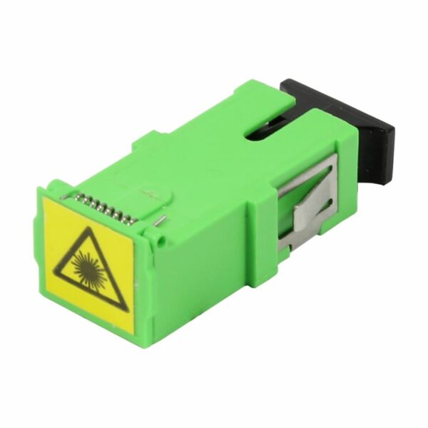 LWL-Kupplung,SC(APC)-Buchse/SC(APC)-Buchse(Laserschutzverschluss), 9/125u Singlemode, simplex, PVC, Keramikhülse, ohne Flansch, Synergy 21