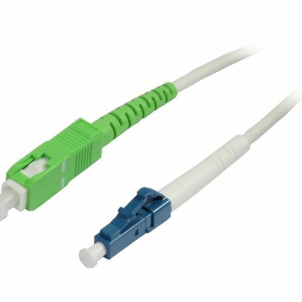 LWL-1-Faser-Patchk. 2mtr.LC-SC(APC8Grad), 9/125u, Schrägschliff, G657.A2, Synergy21,