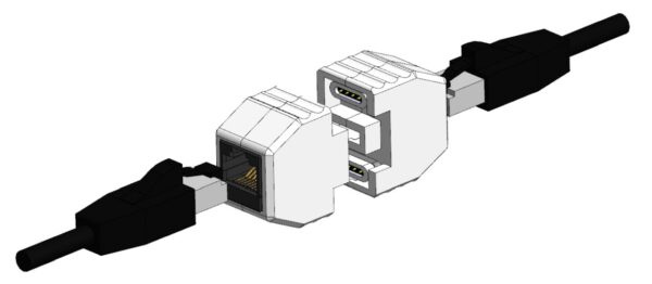 TP-TP Kupplung,CAT6A,Buchse,1:1 ,8-pol., RJ45, magnetische Sicherungskupplung 50er Bulk Set, Abwurfbuchse, PoE fähig, bis zu 10GBit - ALL-RJ45-Magnet-50erBulk - Image 7