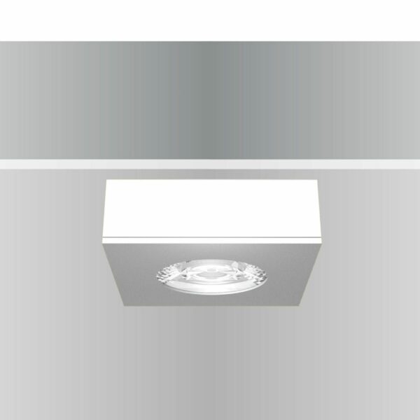 Synergy 21 LED Deckeneinbauspot Helios schwarz, quadratisch, Aufputzrahmen