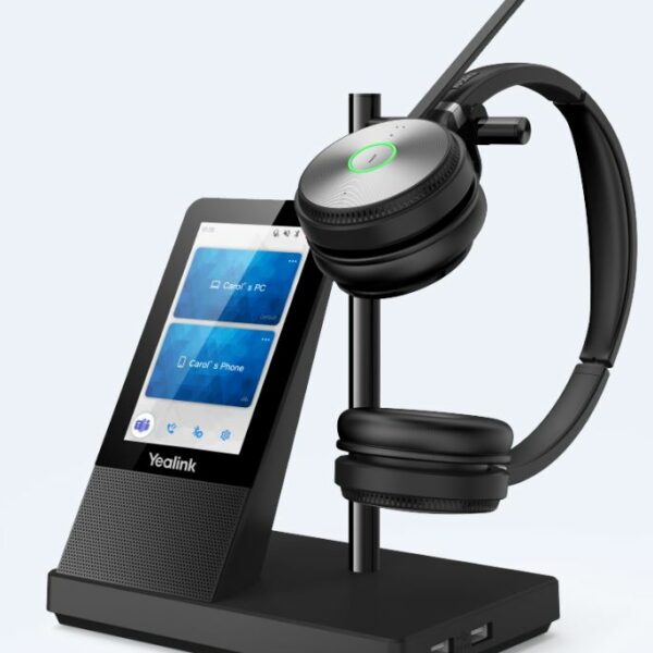 Yealink WH66 Dual UC Kopfhörer Kabellos Kopfband Büro/Callcenter USB Typ-A Bluetooth Ladestation Schwarz