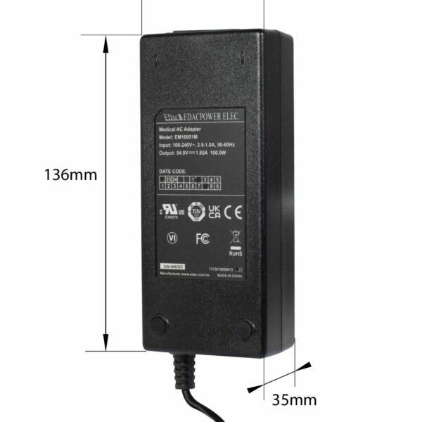 ALLNET Ersatznetzteil 54V/1,85A Medical 5,5mm x 2,1mm