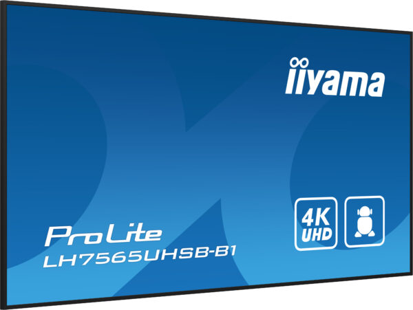 iiyama LH7575UHS-B1AG Signage-Display Digital Signage Flachbildschirm 190,5 cm (75") LCD WLAN 500 cd/m² 4K Ultra HD Schwarz Eingebauter Prozessor Android 11 24/7 - Image 6