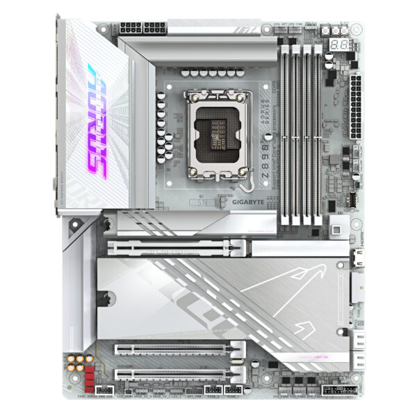 GIGABYTE Z890 AORUS PRO ICE Mainboard - Unterstützt Intel Core Ultra (Serie 2) CPUs, 16+1+2 Phasen VRM, bis zu 9500MHz DDR5 (OC), 1xPCIe 5.0 + 4xPCIe 4.0, Wi-Fi 7, 5GbE LAN, Thunderbolt 4 - Image 2