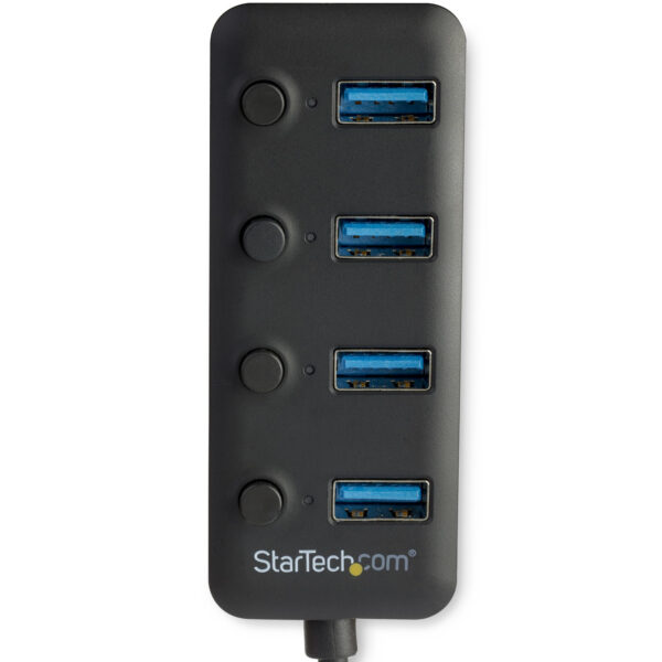 StarTech.com 4 Port USB 3.0 Hub - USB-A auf 4x USB 3.0 Typ A mit einzelnen Ein/Aus-Schaltern - SuperSpeed 5 Gbit/s USB 3.2 Gen 1 - bus-powered - 25 cm Kabel - Image 3