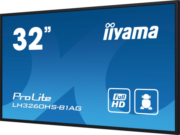 iiyama LH3260HS-B1AG Signage-Display Digitale A-Platine 80 cm (31.5") LED WLAN 500 cd/m² Full HD Schwarz Eingebauter Prozessor Android 11 24/7 - Image 2