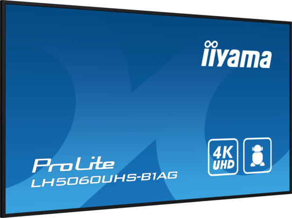 iiyama LH5060UHS-B1AG Signage-Display Digitale A-Platine 125,7 cm (49.5") LED WLAN 500 cd/m² 4K Ultra HD Schwarz Eingebauter Prozessor Android 11 24/7 - Image 6