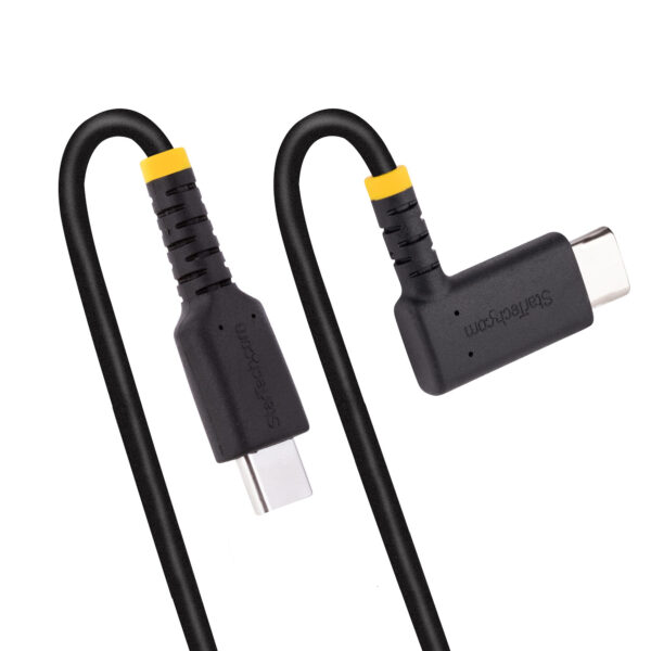 StarTech.com 15 cm USB-C Ladekabel Mit Winkelstecker und 60W PD 3A - Robustes Schnellladekabel Mit Aramidfaser - USB-C Auf USB-C Kabel - USB 2.0 Typ-C Kabel Für Handy, Tablet - Image 6