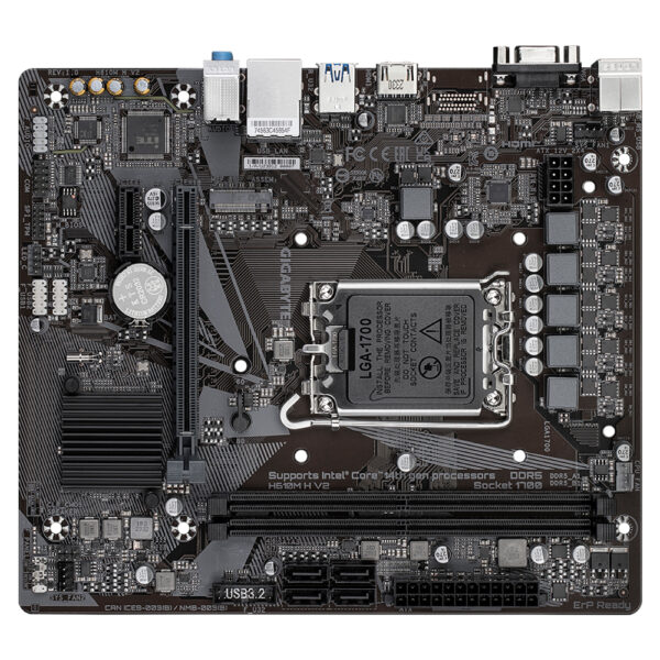 GIGABYTE H610M H V2 Motherboard Intel H610 Express LGA 1700 micro ATX - Image 4