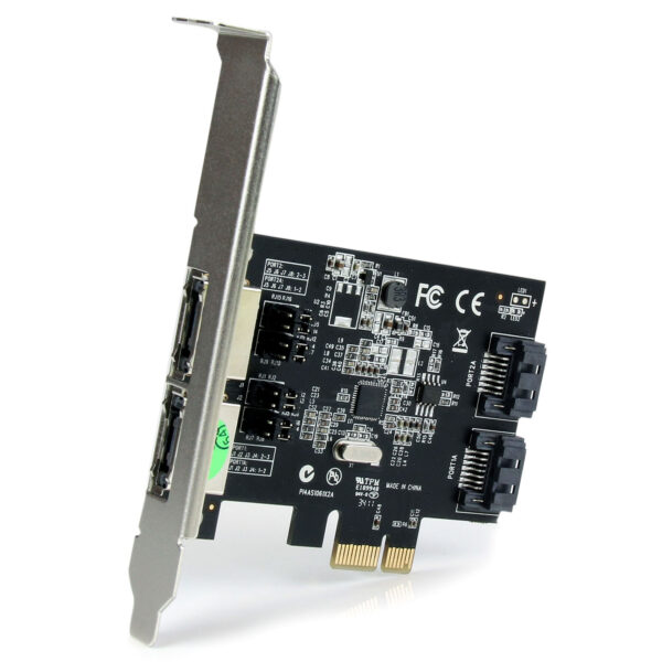 StarTech.com 2 Port SATA III PCI Express Schnittstellenkarte - 2 Port Serial-ATA 6Gbit/s PCIe Karte - SATA/eSATA Kontroller Karte für 2 Laufwerke - Image 2