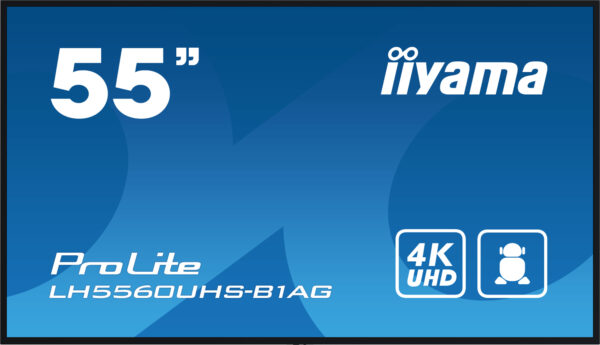 iiyama LH5560UHS-B1AG Signage-Display Digitale A-Platine 139,7 cm (55") LED WLAN 500 cd/m² 4K Ultra HD Schwarz Eingebauter Prozessor Android 11 24/7 - Image 6