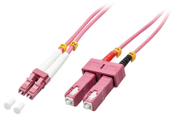 Lindy 46361 InfiniBand/Glasfaserkabel 2 m LC SC Pink