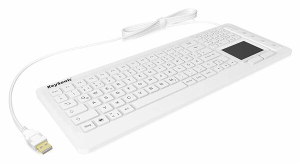 KeySonic KSK-6231INEL Tastatur Universal USB QWERTZ Deutsch Weiß