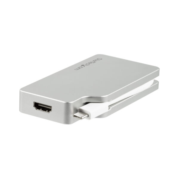 StarTech.com Aluminium Reise A/V Adapter 4-in-1 USB-C auf VGA, DVI, HDMI oder mDP - 4K - Image 2