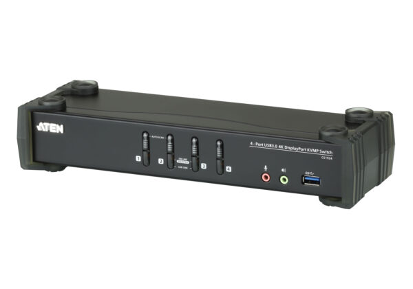 ATEN Umschalter Tastatur/Video/Maus (KVM)-Switch Schwarz