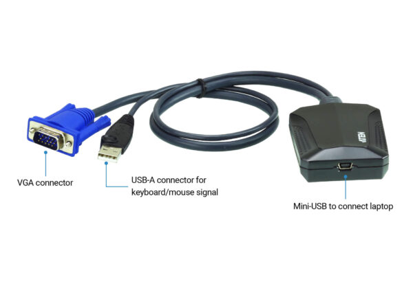 ATEN Laptop USB KVM Konsole Crash Cart Adapter - Image 5