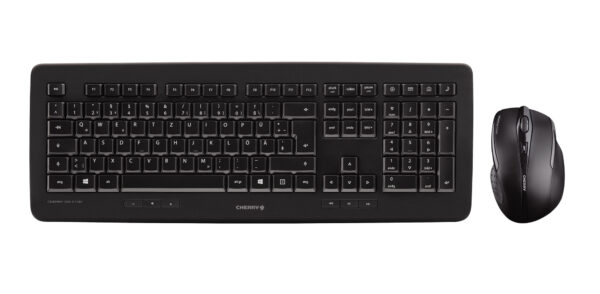 CHERRY DW 5100 Kabelloses Tesktopset, Schwarz, USB (QWERTZ - DE)