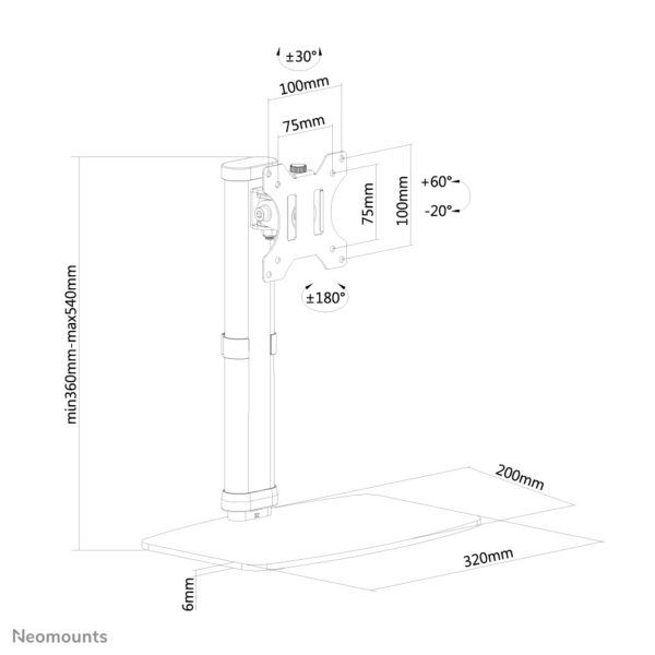 Neomounts Monitor-Tischhalterung - Image 3