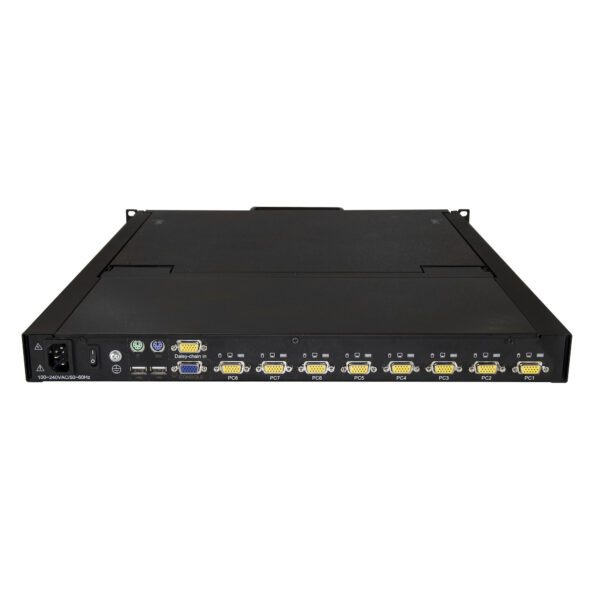 StarTech.com 8 Port Rack KVM Konsole mit 1,8 m Kabeln - US Tastatur(QWERTY), Integrierter KVM Switch mit 19" LCD Monitor - 1HE LCD KVM Konsole - OSD KVM - 50.000 MTBF - USB + VGA - Image 4