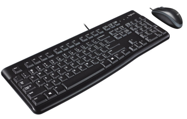 Logitech Desktop MK120 Tastatur Maus enthalten Büro USB QWERTY US International Schwarz