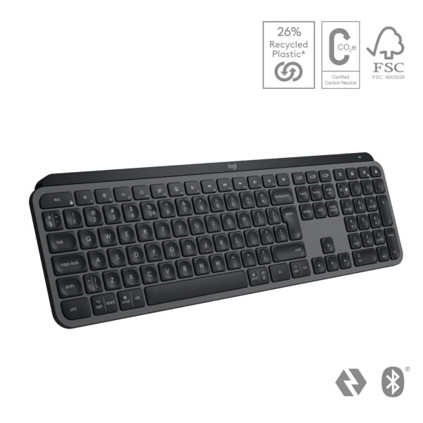 Logitech MX Keys S Tastatur Universal RF Wireless + Bluetooth QWERTY US International Graphit - Image 4