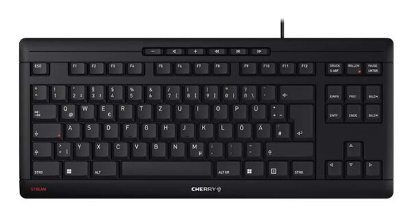 CHERRY STREAM KEYBOARD TKL Tastatur Universal USB QWERTZ Deutsch Schwarz